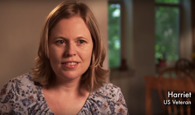 The veteran harriet speaks to the camera