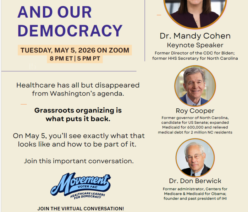 Come help save democracy! – The Health Care Blog