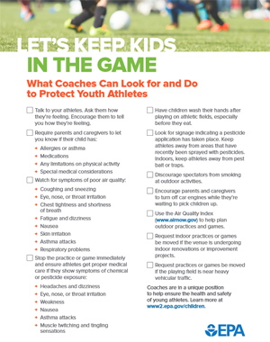 Healthy Environments Coach's checklist cover