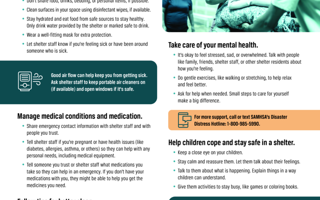 Guidelines for Staying Safe at a Shelter | Natural disasters