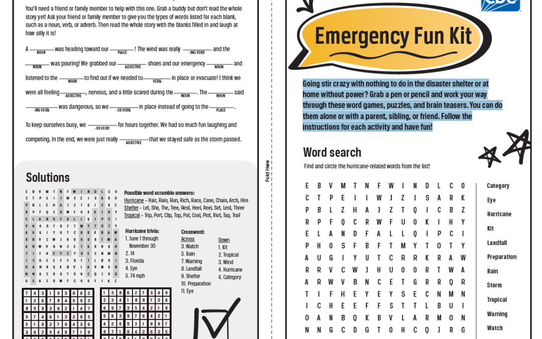 Teenager Activity Book | Natural disasters